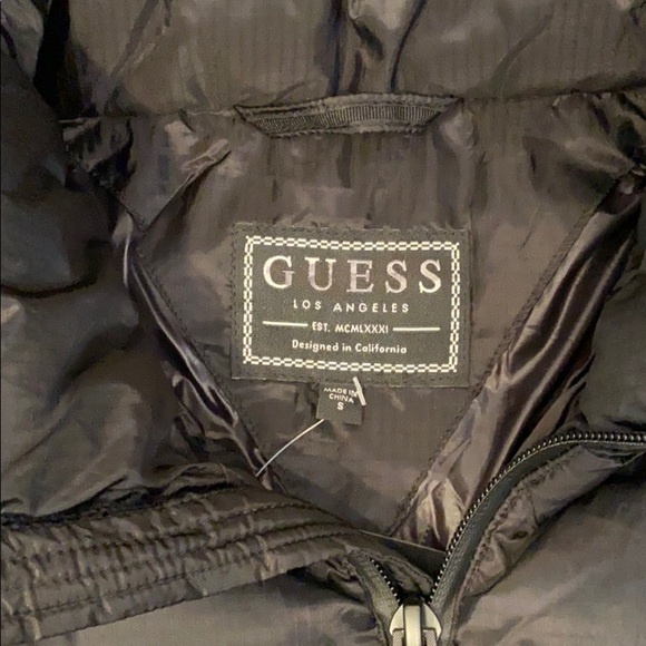 NEW GUESS Black Andrew Puffer Jacket - Picture 9 of 11